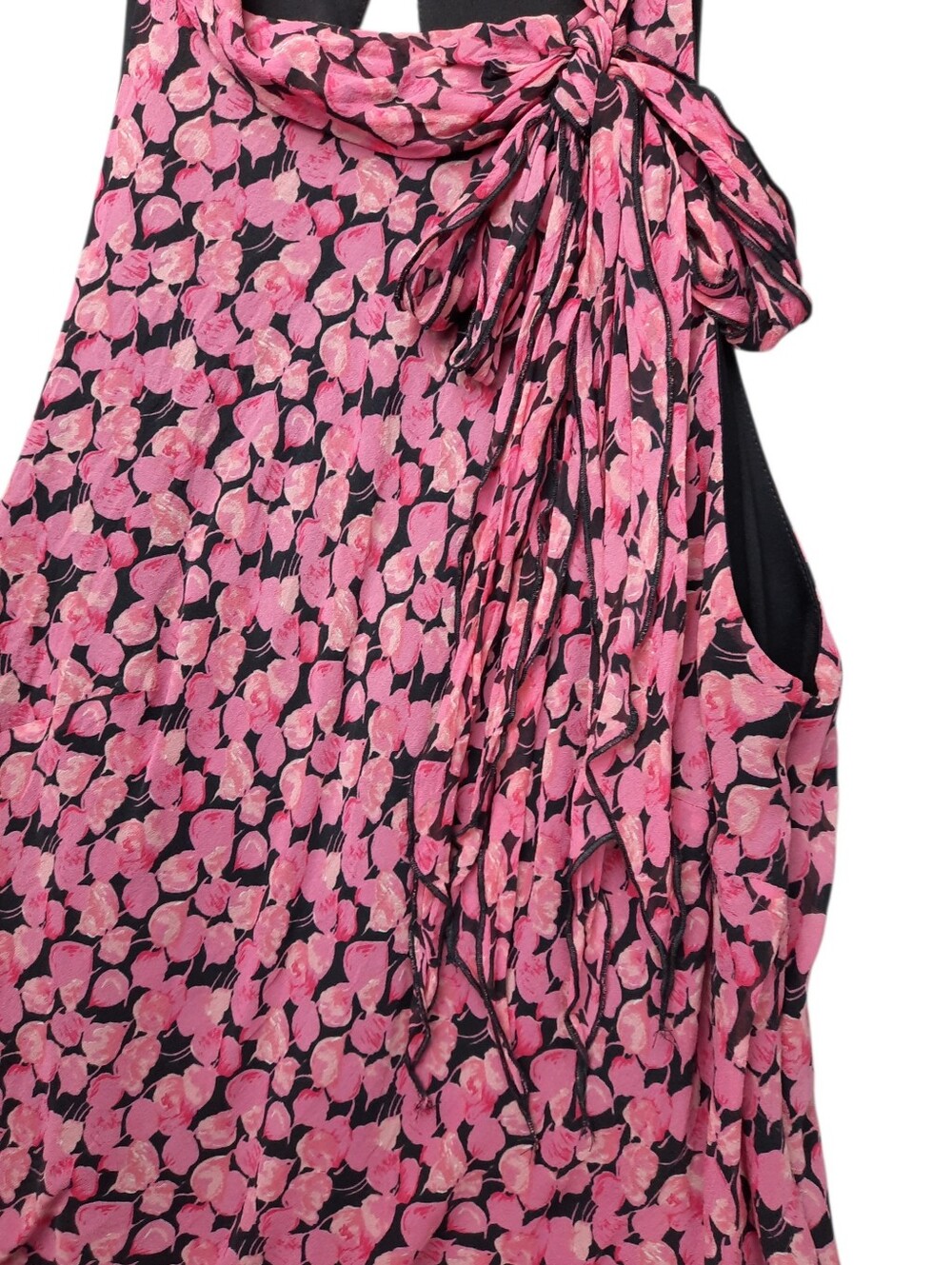 Sangria Pink Petals Silk Gatsby Flapper Dress SZ 12 - Picture 5 of 12
